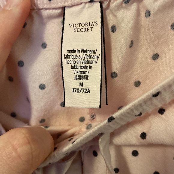 Polka Dot Victoria Secret Jogger Pyjama Pants with Drawstring - Picture 4 of 7